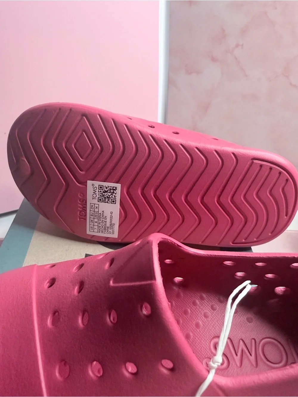 TOMS Kids Pink Water Shoes Slip-On